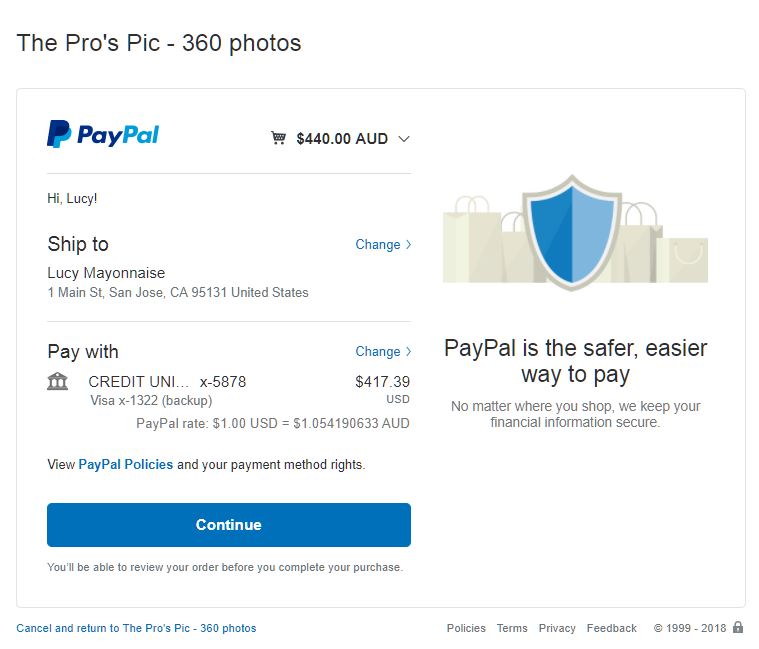 The customer authorizes payment